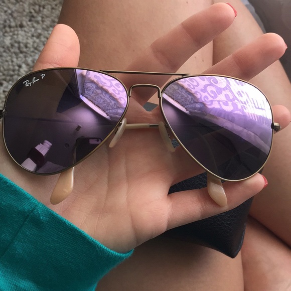 Polarized Lilac Ray Ban Aviators 